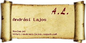 Andrási Lajos névjegykártya