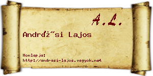 Andrási Lajos névjegykártya