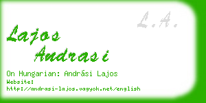 lajos andrasi business card